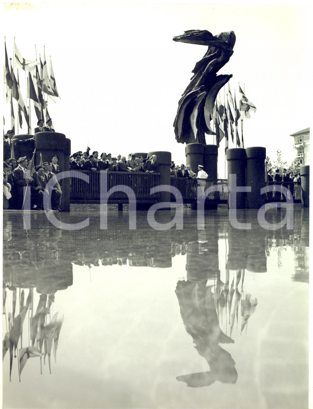 1967 MILANO Cerimonia inaugurazione Monumento al Marinaio d'Italia *Foto 18x24