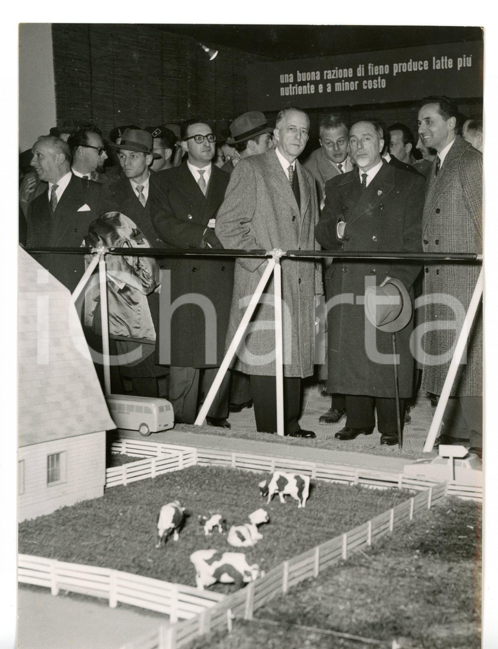 1955 VERONA Fiera dell'Agricoltura - Giuseppe MEDICI durante visita inaugurale 