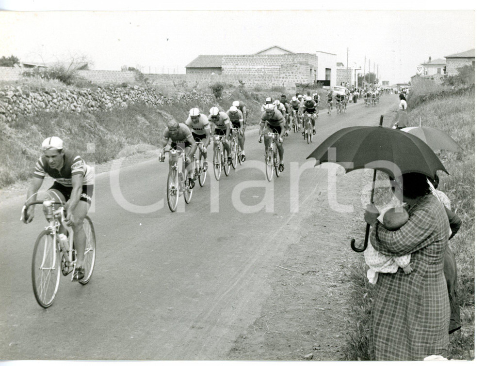 1958 CICLISMO CIVITAVECCHIA Giro d'Italia 11^ tappa - Pierre EVERAERT in testa