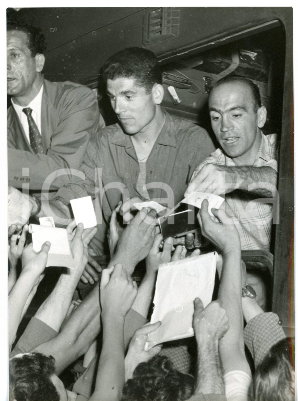 1953 MILANO Fiorenzo MAGNI in partenza per il TOUR DE FRANCE firma autografi