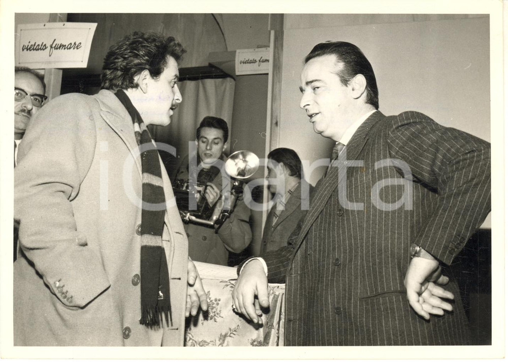 1959 TORINO Teatro GOBETTI Domenico MODUGNO prova "Piove" con William GALASSINI