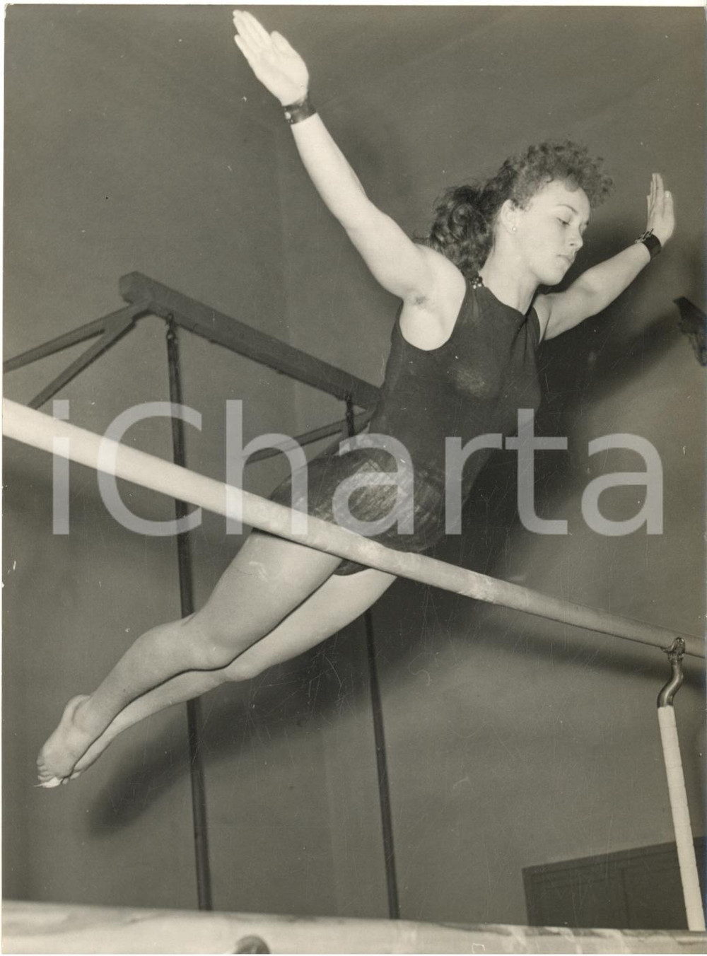 1956 ITALIA GINNASTICA ARTISTICA Luciana LAGORARA alle parallele *Foto 13x18