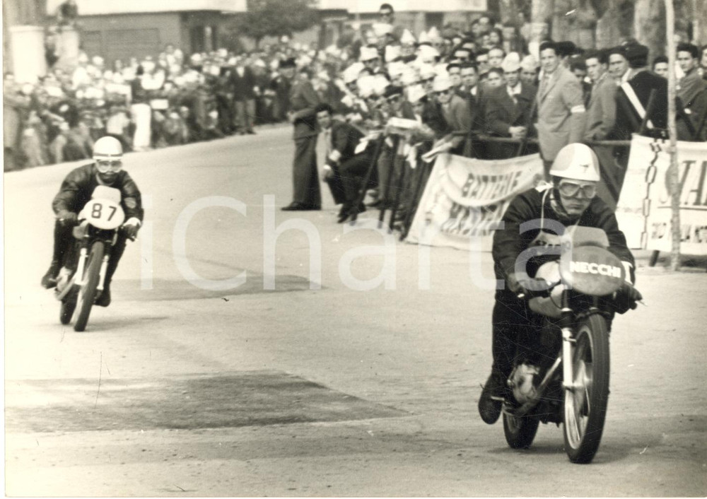 1957 MOTOGIRO ABANO TERME Piloti OLIVATO e FATTORI su Moto BIANCHI *Foto