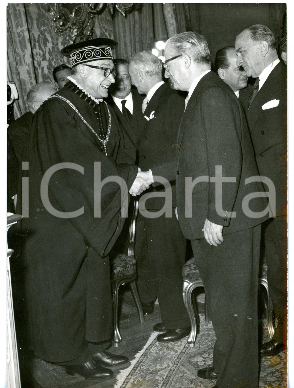 1957 ROMA Palazzo di Giustizia - Giovanni GRONCHI inaugura l'anno giudiziario