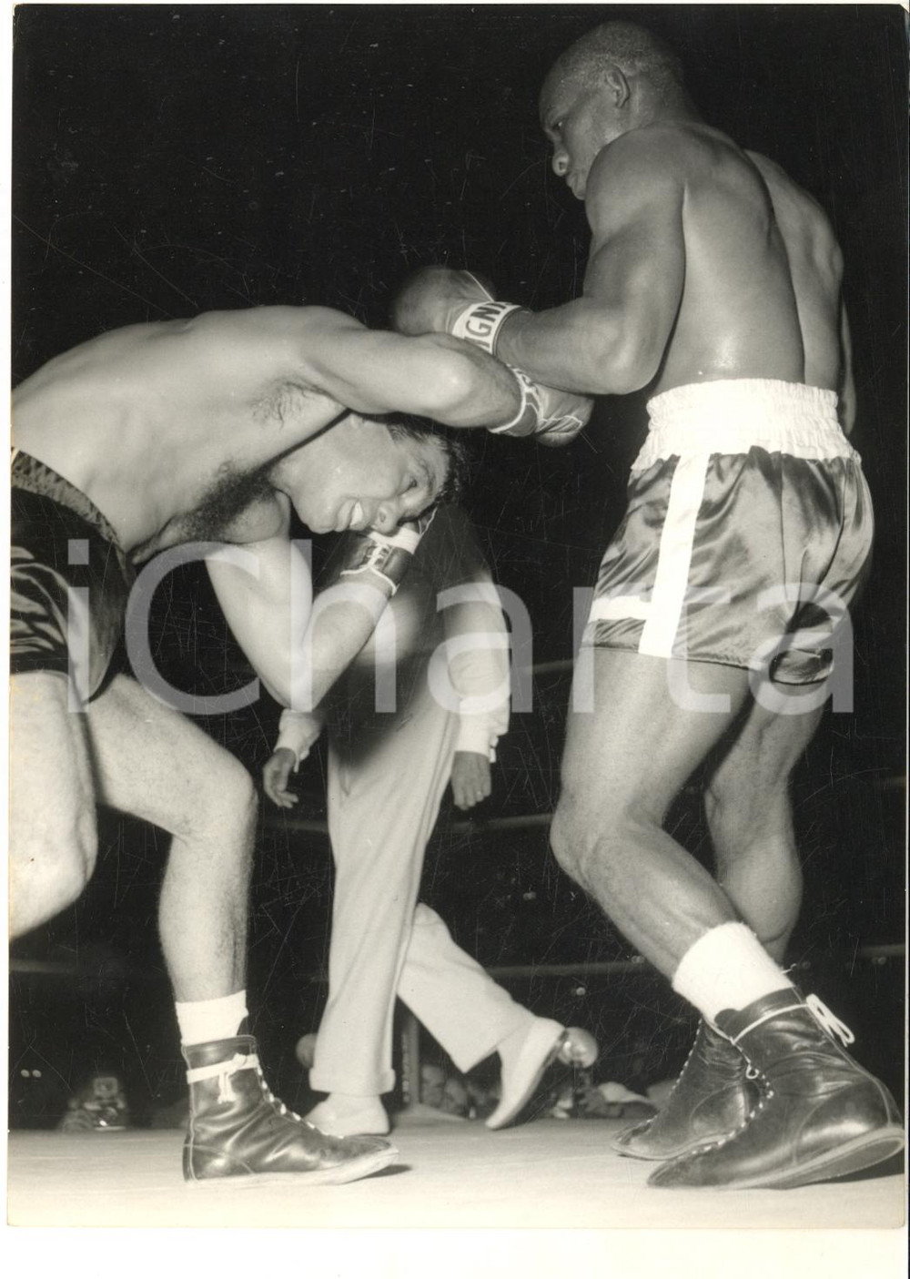 1962 MILANO BOXE Eddie PERKINS batte ai punti Duilio LOI - Foto 13x18 cm