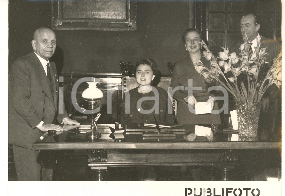 1955 ROMA Carla GRONCHI presidentessa Comitato Femminile CROCE ROSSA ITALIANA