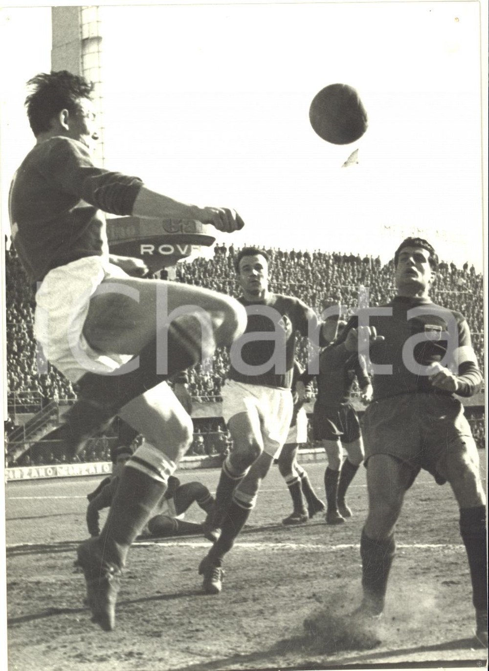 1958 CALCIO SERIE A FIORENTINA-GENOA 2-0 Salvataggio di Ardico MAGNINI *Foto