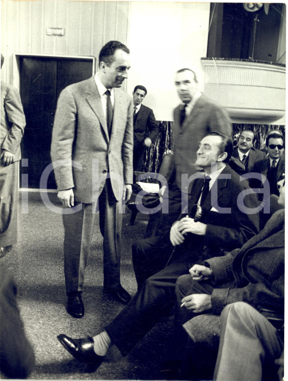1960 ROMA Michelangelo ANTONIONI e Luchino VISCONTI contro la censura *Foto