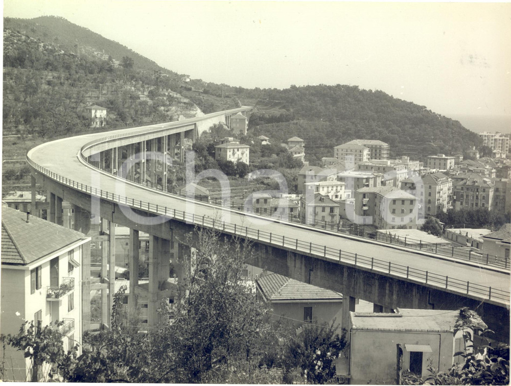 1960 ca VARAZZE La nuova autostrada A10 Genova-Savona *Foto 24x18 cm