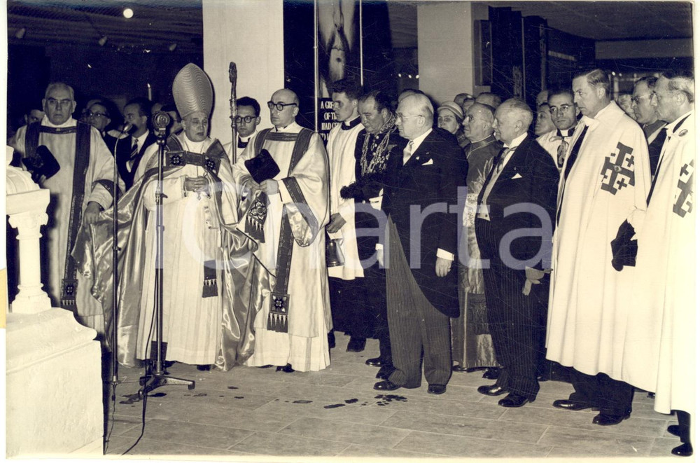 1958 EXPO BRUXELLES Inauguration du pavillion VATICAN - Card. Efrem FORNI *Photo