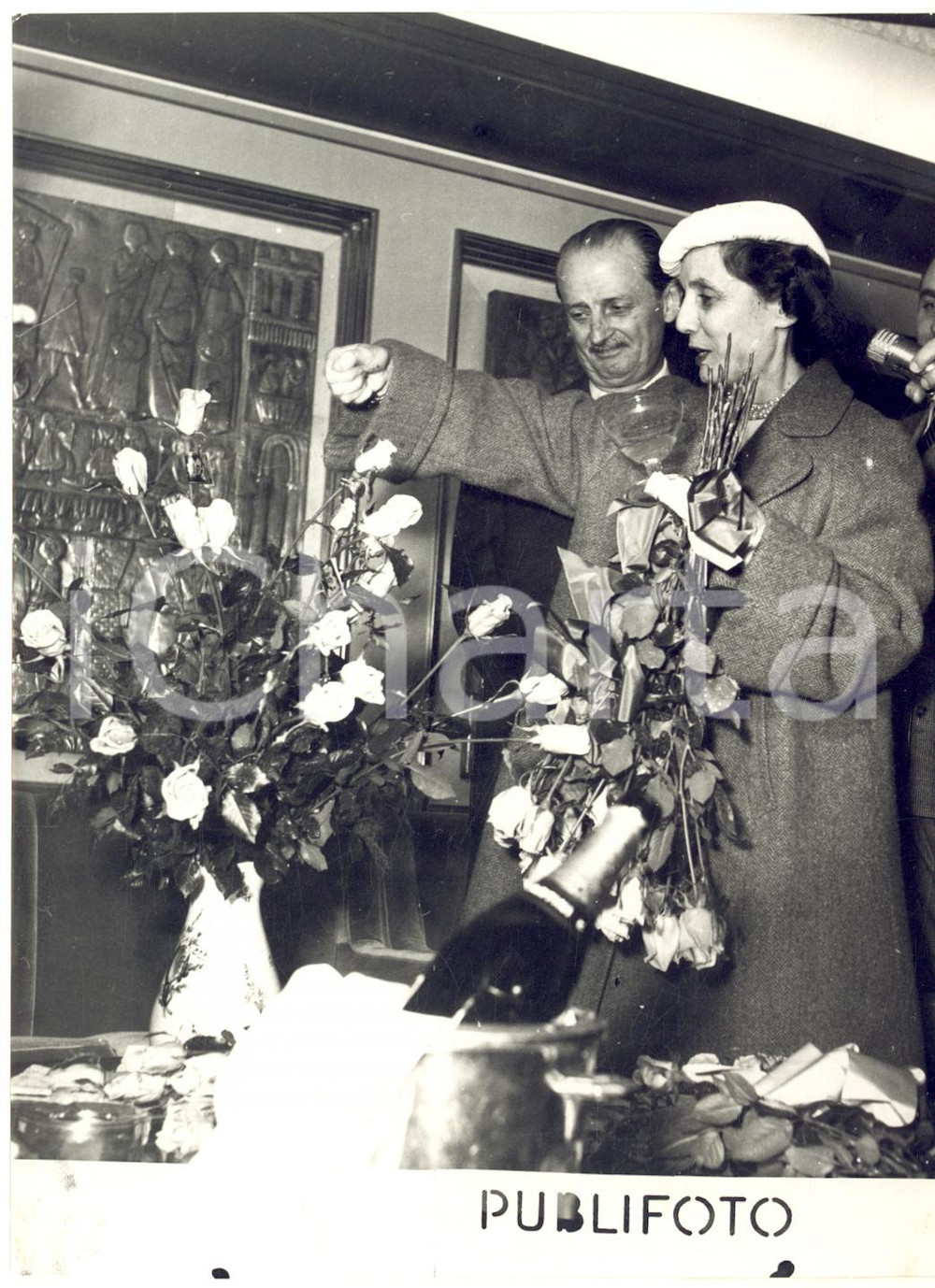 1955 GENOVA T/N Cristoforo Colombo - Battesimo nuova rosa prof. AICARDI *Foto