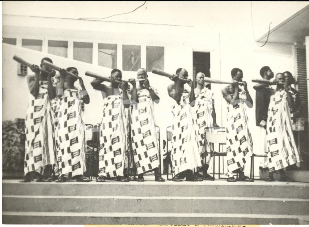 1960 ACCRA The Ghana heralds proclaim the opening of Parliament in native attire