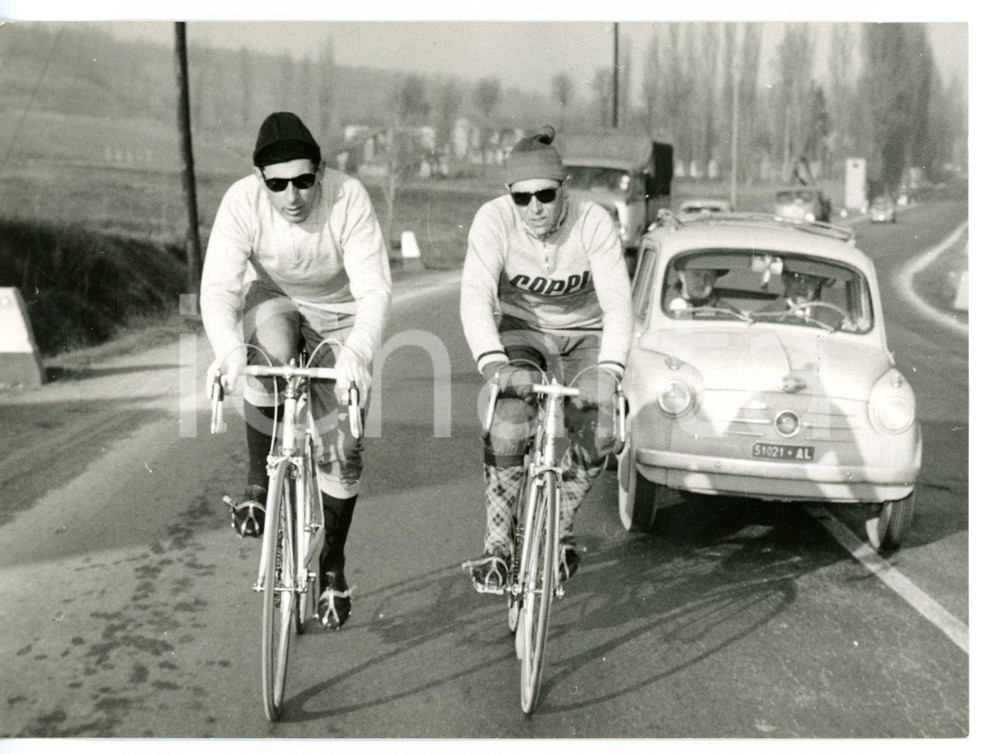 1955 ca CICLISMO - NOVI LIGURE Fausto COPPI in allenamento *Foto 18x13 cm