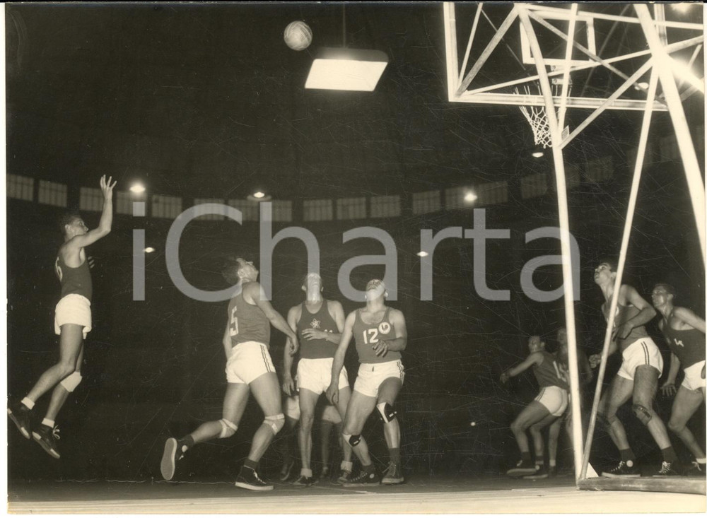 1954 MILANO BASKET III Trofeo MAIRANO - FRANCIA-CECOSLOVACCHIA - Foto 18x13 cm