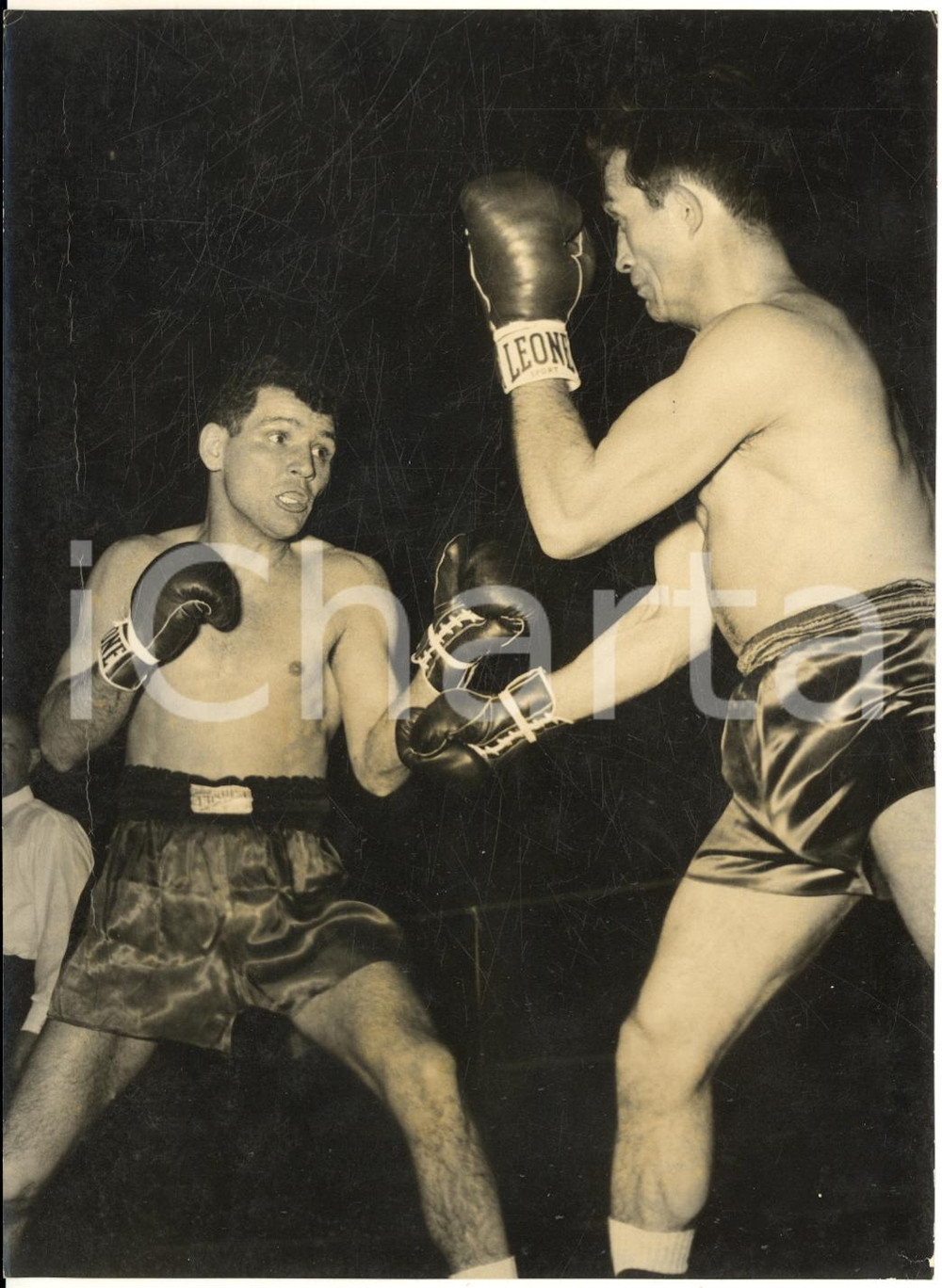 1958 BOXE MILANO Pesi Welter - Emilio MARCONI vs Jacques HERBILLON Foto 13x18