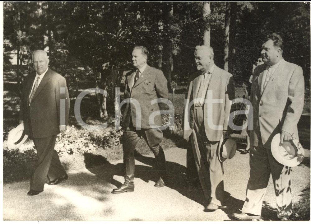 1956 SEBASTOPOLI Visita Josip TITO in Crimea - Nikita KRUSCEV Nikolaj BULGANIN