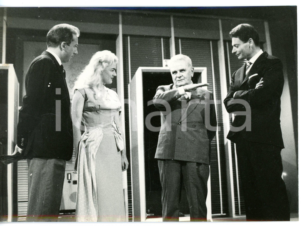 1958 LASCIA O RADDOPPIA? Mike BONGIORNO - Vittorio POZZO - Dante BIANCHI *Foto