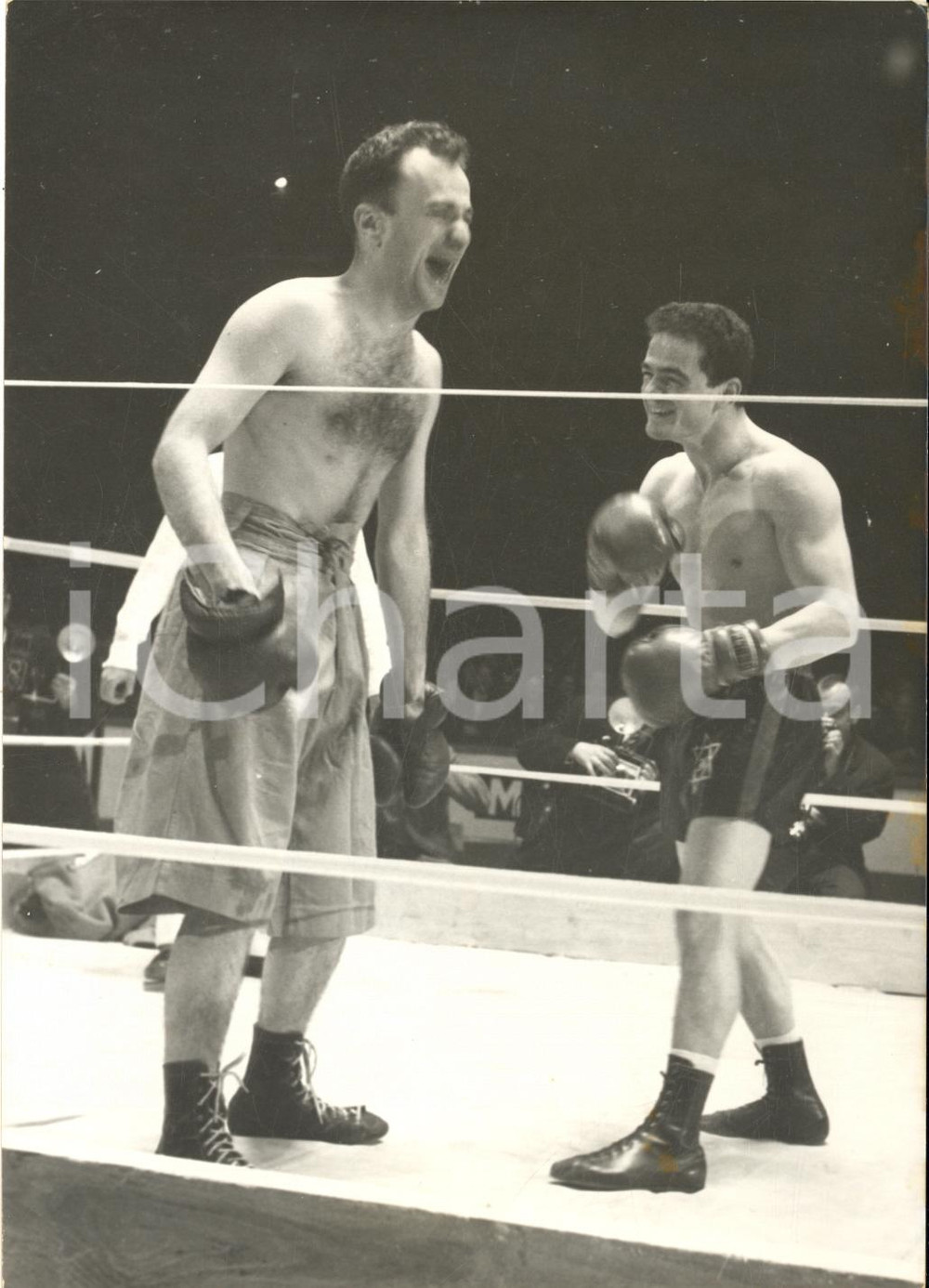 1957 PARIS BOXE Alphonse HALIMI vs Fernand RAYNAUD - Photo 13x18 cm