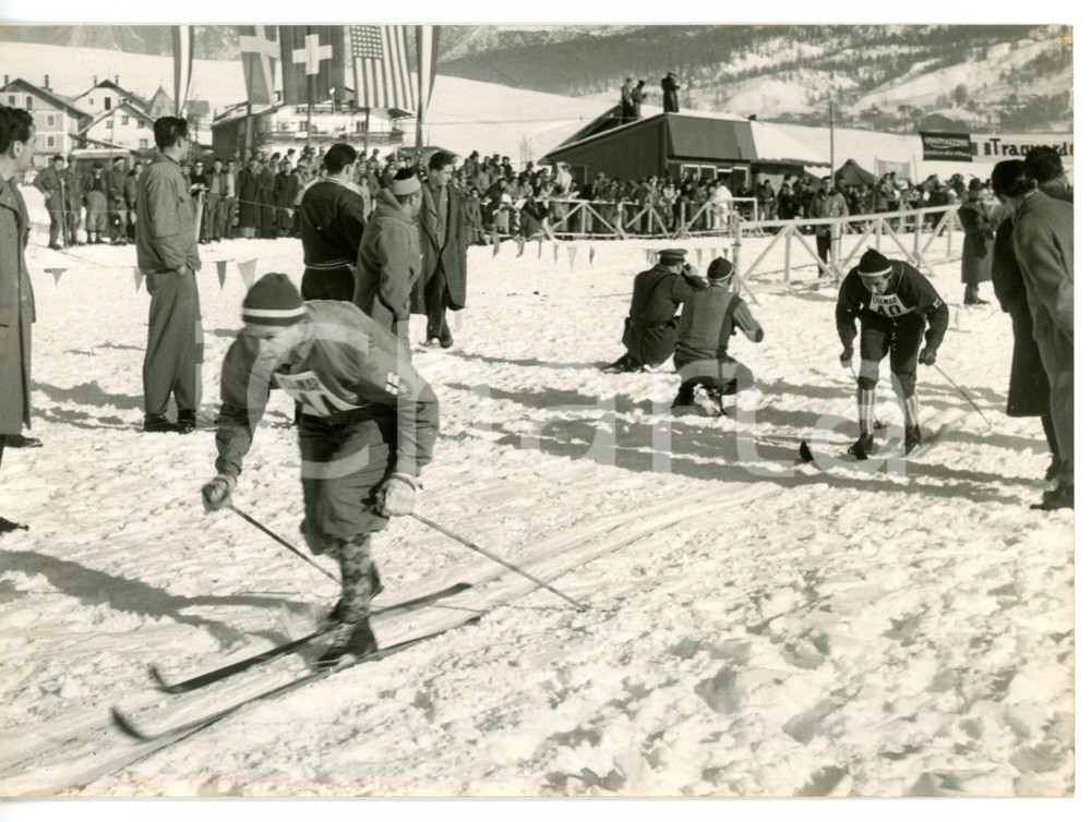 1955 CORTINA Internazionali SCI DI FONDO 15 KM - Passaggio dei concorrenti *Foto