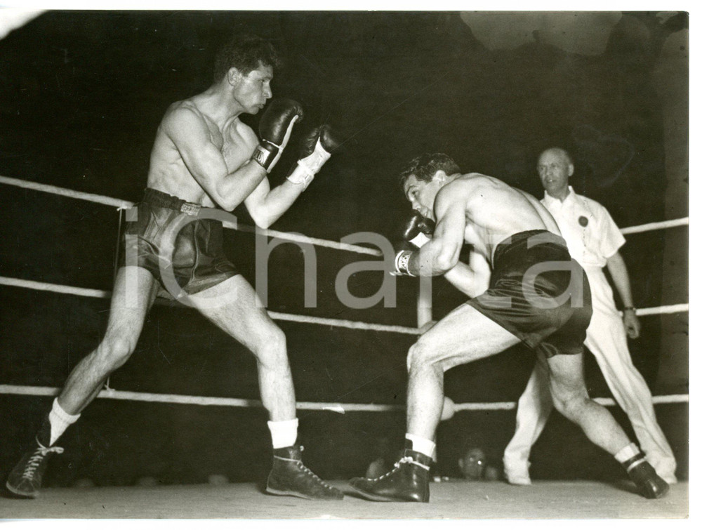 1954 MILANO BOXE Campionato europeo PESI LEGGERI - Duilio LOI vs Bruno VISINTIN