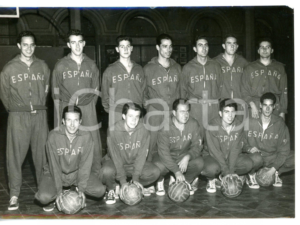 1954 BOLOGNA BASKET - SPAGNA Guillermo GALINDEZ - Andrés OLLER - Jordi PARRA