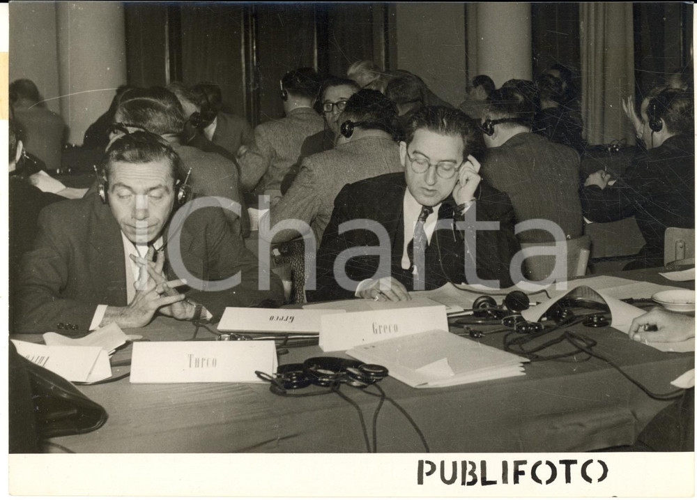 1953 PALERMO Congresso Scambi Mediterranei - Delegati Turchia e Grecia *Foto