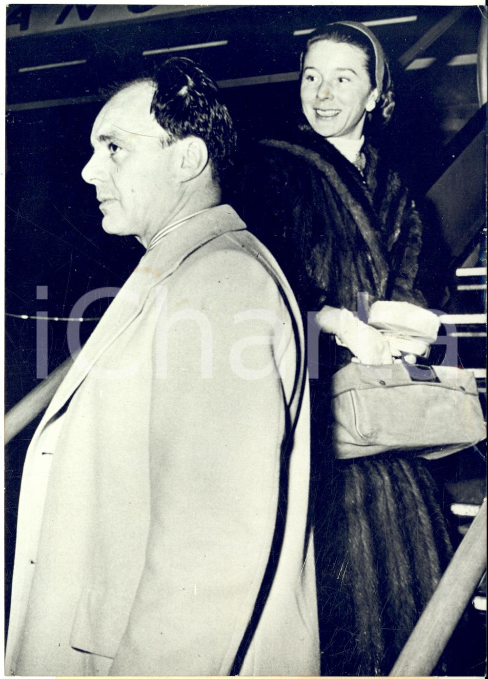 1960 FRANCE Principe Ali KHAN con la modella BETTINA - Foto DANNEGGIATA 13x18 cm