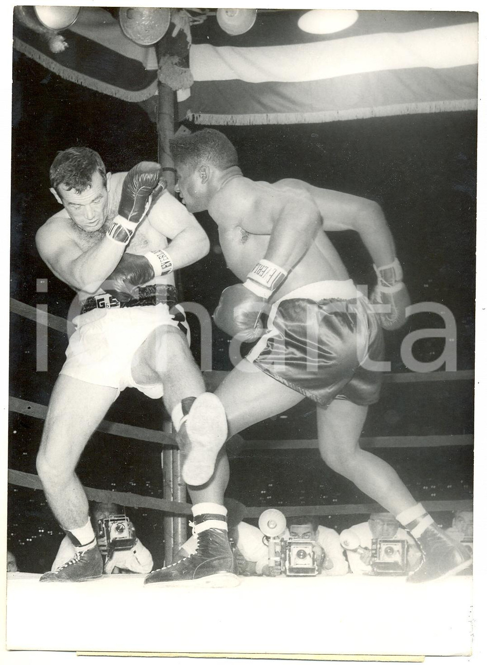 1960 NEW YORK - BOXE Floyd PATTERSON vs Ingemar JOHANSSON *Foto 13x18 cm