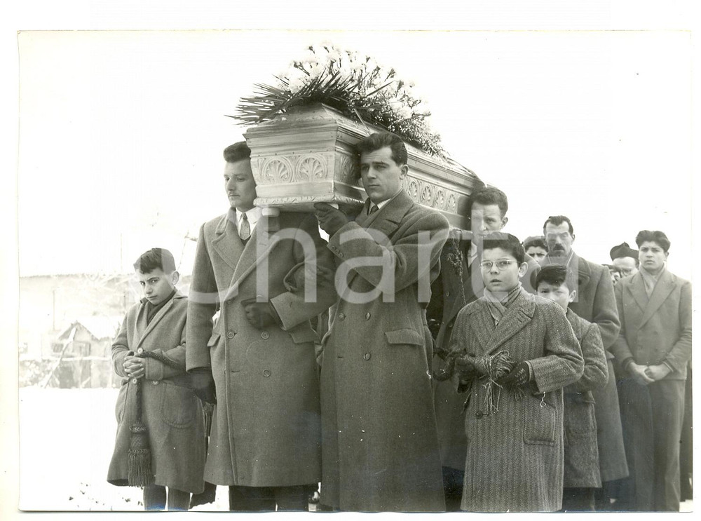 1954 TRAGEDIA DEL LAGO DI OGGIONO Funerali dei ragazzi annegati *Foto 18x13