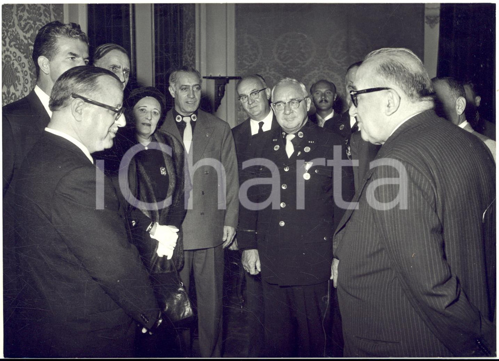 1957 ROMA Viminale - Adone ZOLI riceve l'American Legion - Foto 18x13 cm