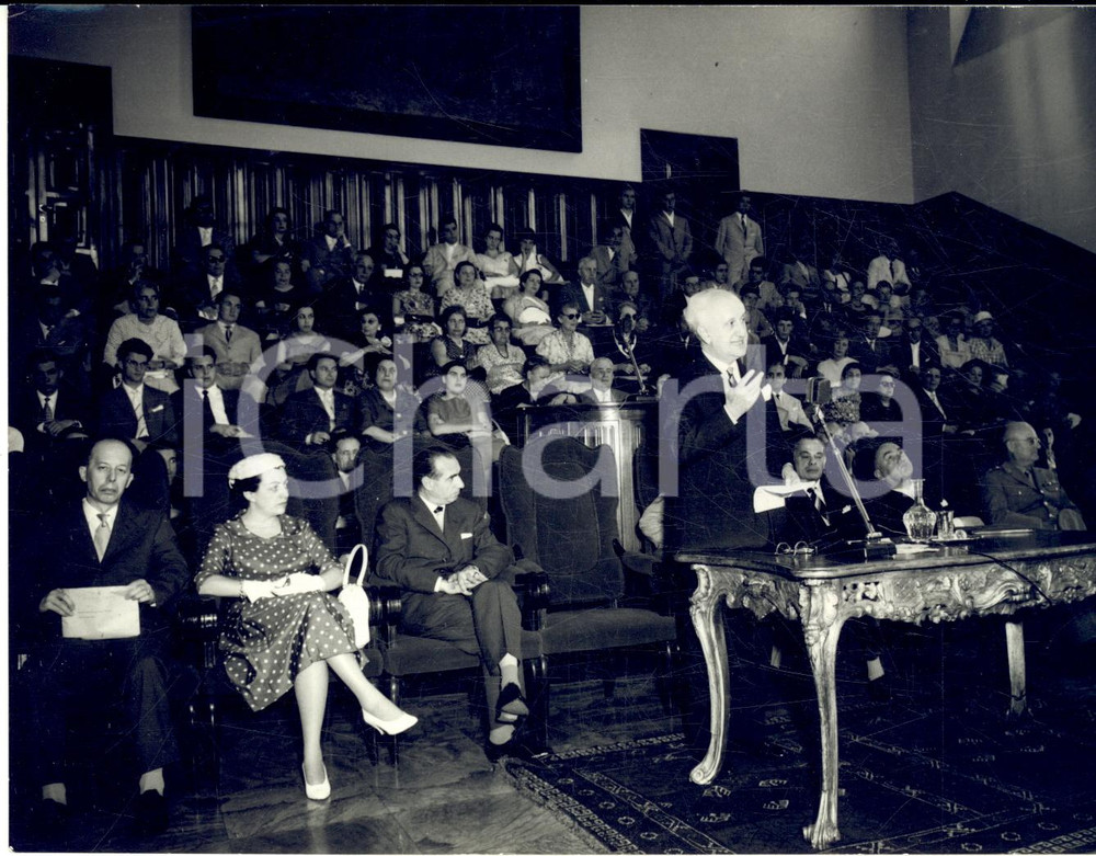 1958 TORINO Congresso Società "Dante Alighieri" - Sen. Aldo FERRABINO Foto 18x13