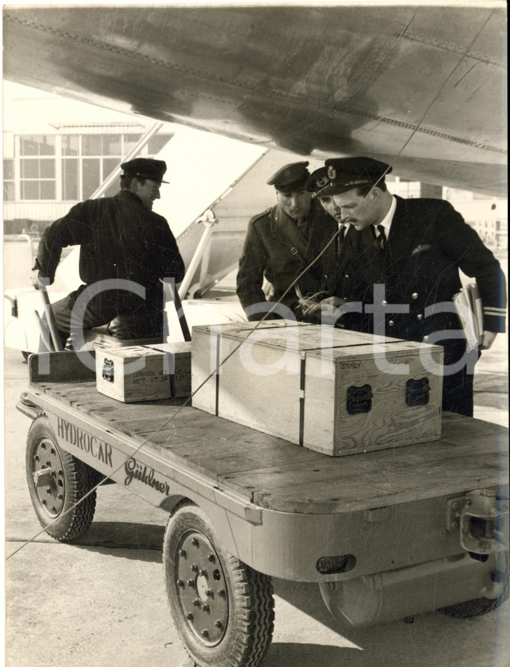 1959 TORINO CASELLE Arrivo di uranio per reattore nucleare di Ispra *Foto 13x18
