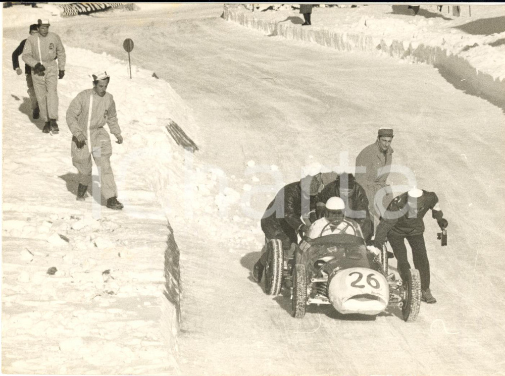 1959 CORTINA D'AMPEZZO Automobilismo 1° ICE CAR - Incidente di Gastone ZANAROTTI