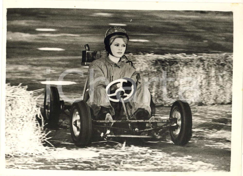 1961 CINEMA Brigitte BARDOT in her Go Kart in the film "Please, Not Now!" Photo