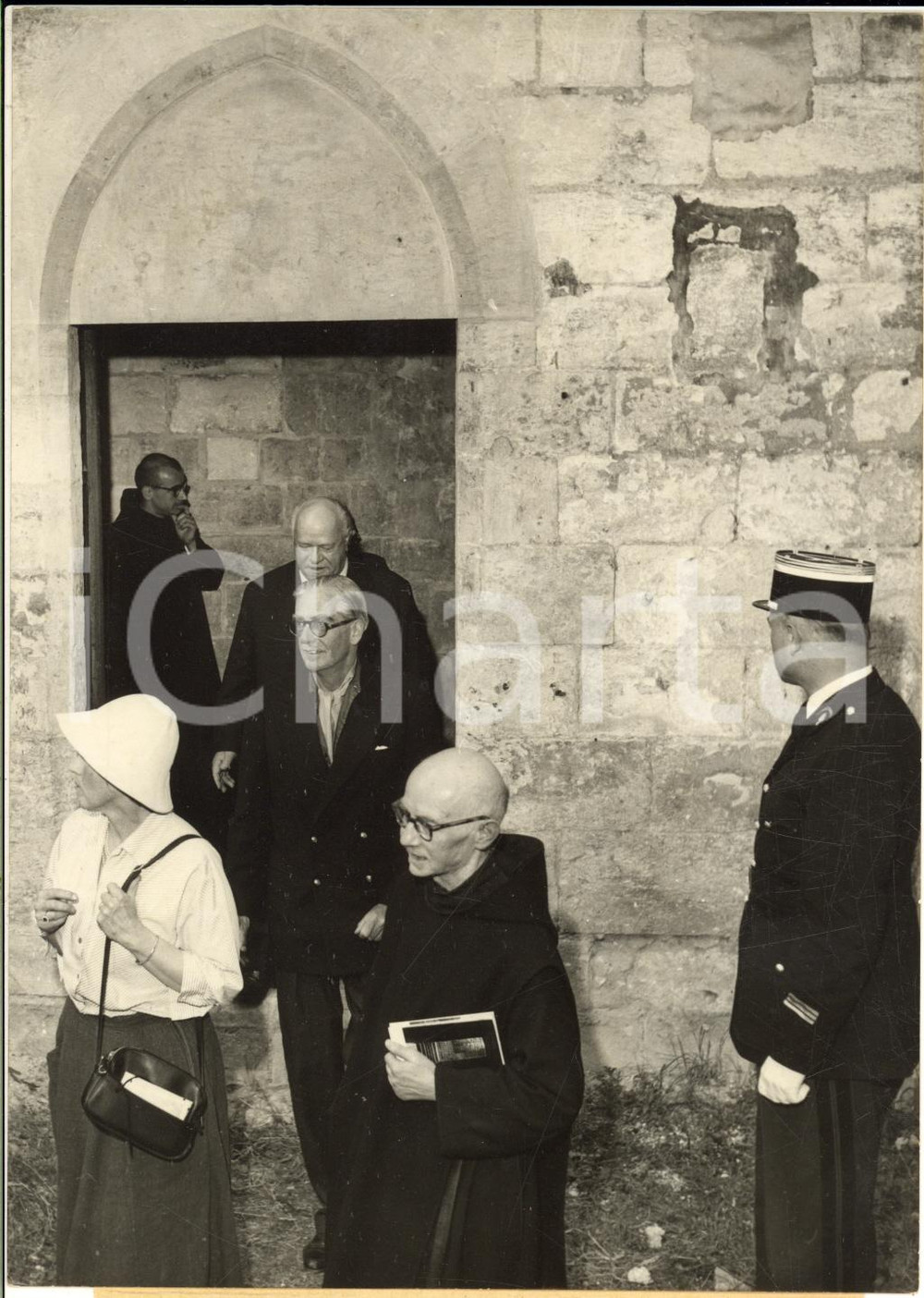 1959 Abbazia di SAINT WANDRILLE DE FONTENELLE Sir Anthony EDEN in visita *Foto