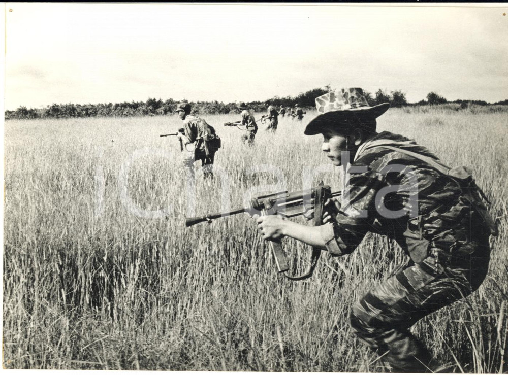 1965 GUERRA DEL VIETNAM Perlustrazione ai confini con la Cambogia - Foto 18x13
