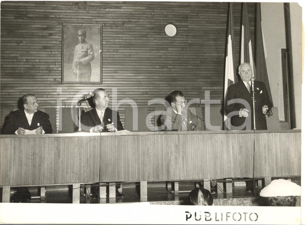 1957 MILANO Università BOCCONI Jean-Jacques ROUFF al congresso studi sulla CECA
