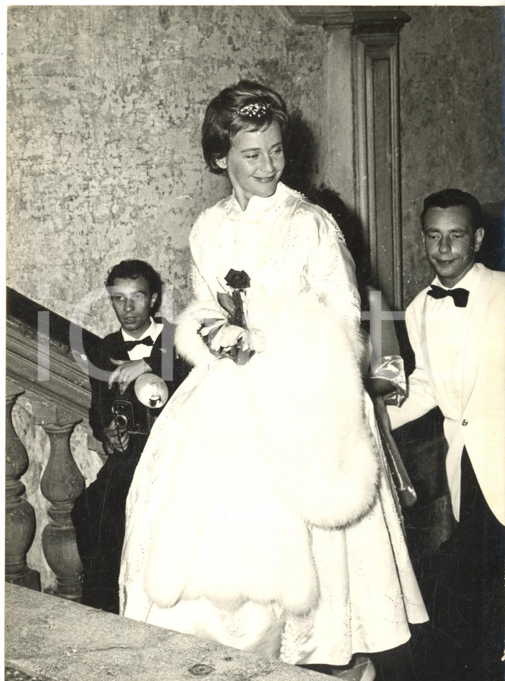 1958 VENEZIA Mostra del Cinema - Maria SCHELL a Palazzo Ducale *Foto 13x18