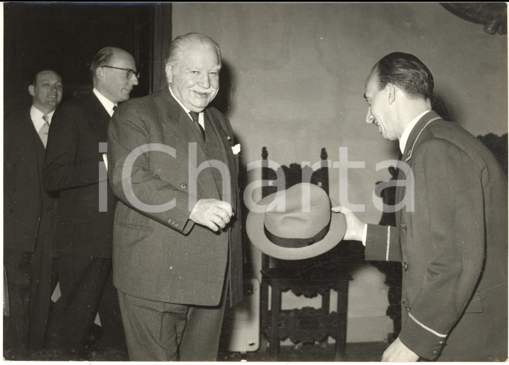 1958 ROMA Palazzo Braschi - Arrivo ministri degli Esteri per seduta U.E.O. *Foto