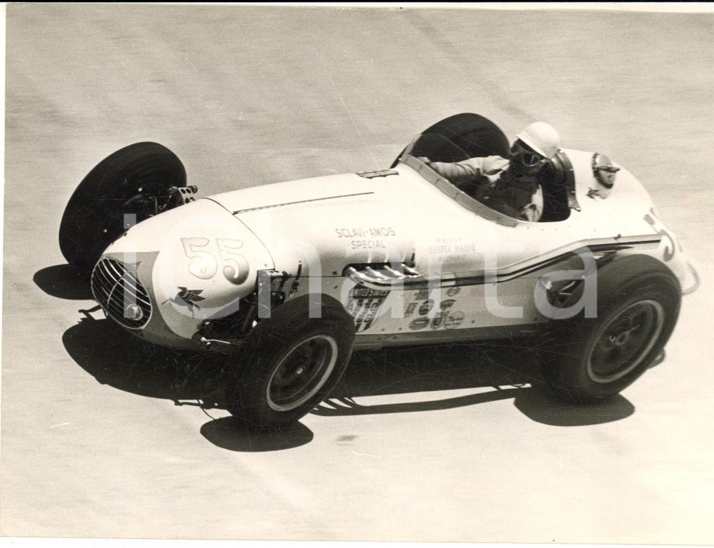 1958 AUTOMOBILISMO 500 MIGLIA MONZA Maurice TRINTIGNANT su Sclavi & Amos *Foto