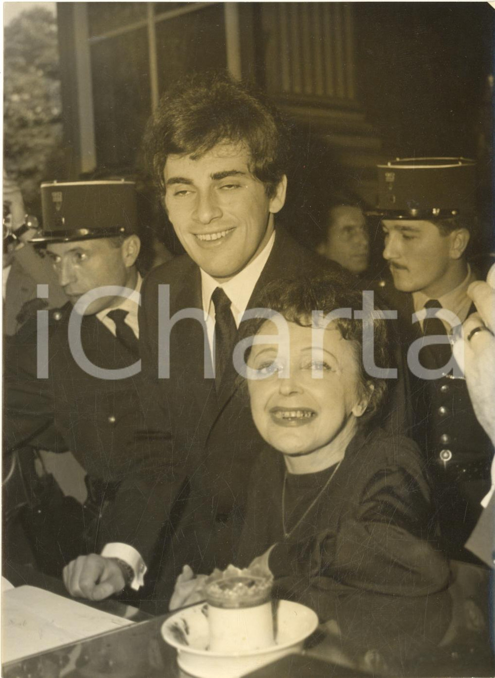 1962 PARIS Nozze Edith PIAF - Théo SARAPO - Firma del registro *Foto 13x18 cm