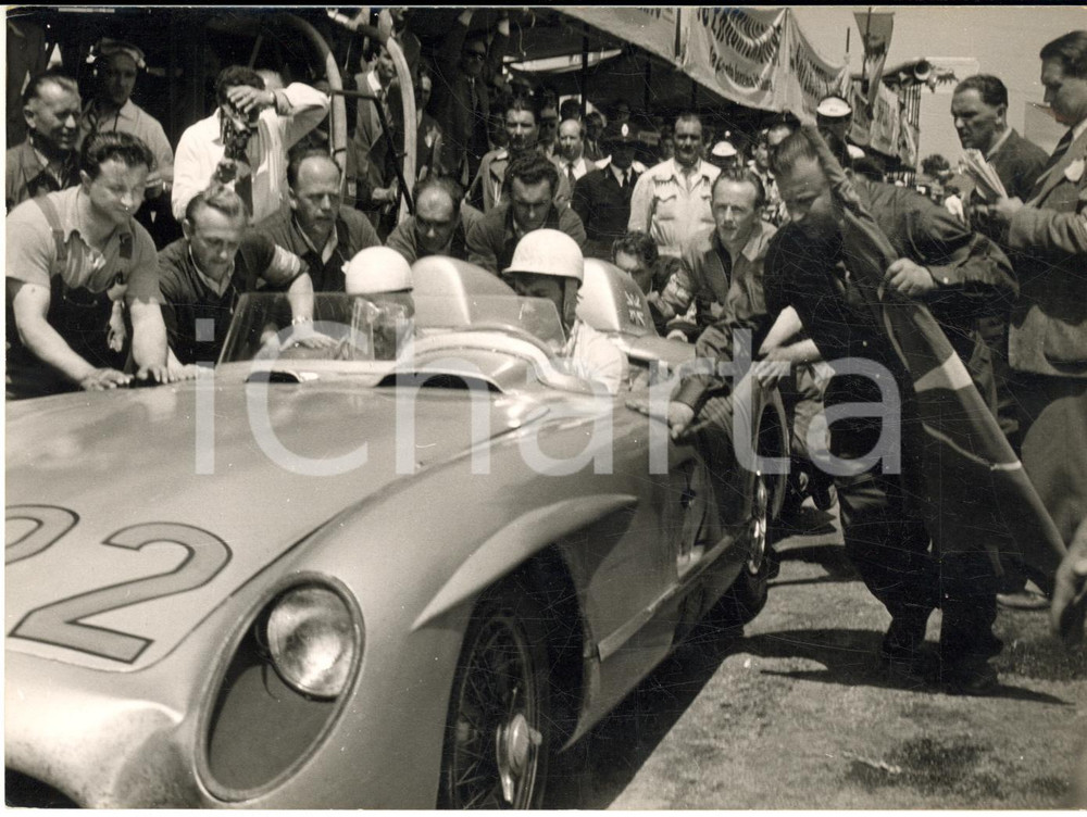 1955 ROMA MILLE MIGLIA Stirling MOSS e Denis JENKINSON su MERCEDES - Foto