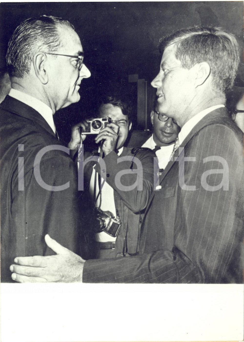 1960 LOS ANGELES Lyndon JOHNSON incontra John F. KENNEDY candidato democratico