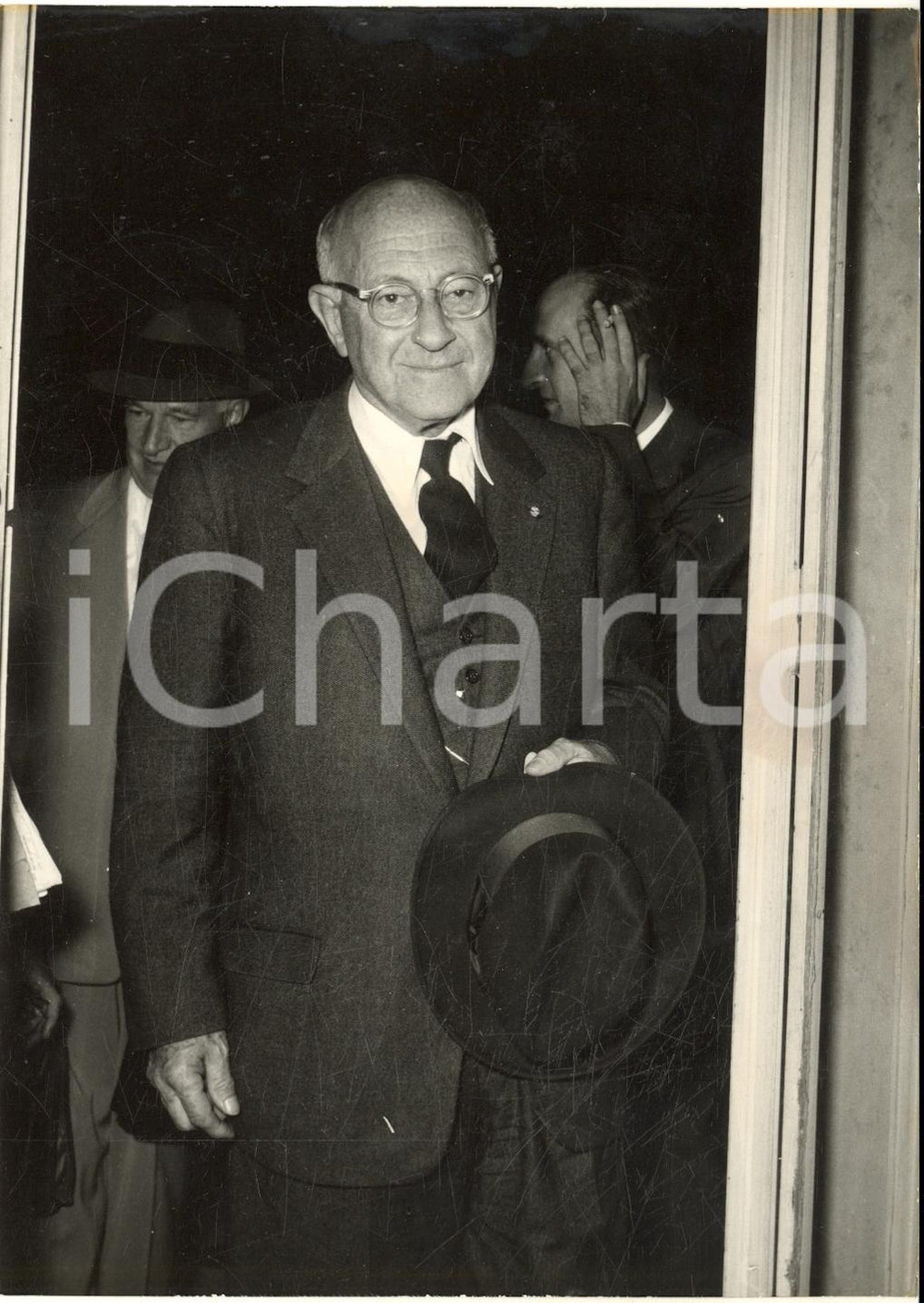 1957 ROMA Arrivo del regista Cecil B. DeMILLE per "I dieci comandamenti" *Foto
