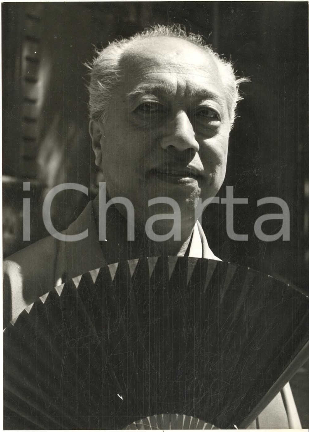1959 TORINO Maestro Sofu TESHIGAHARA all'esposizione "Arte Nuova" Foto 13x18 cm