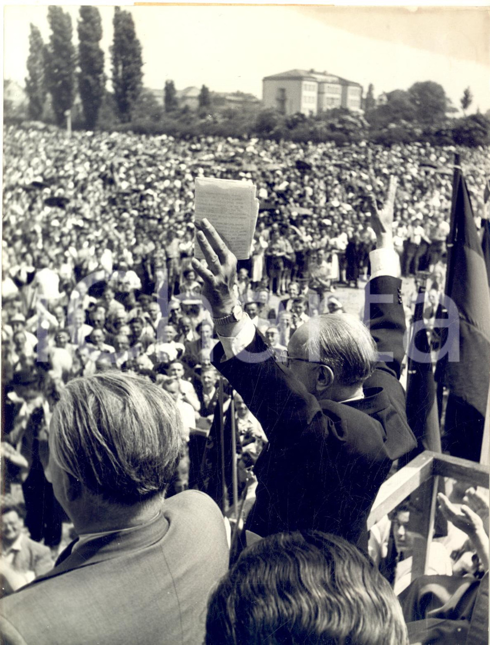 1953 FRANKFURT Father REICHENBERGER at meeting of Germans from Czecho-Slovakia