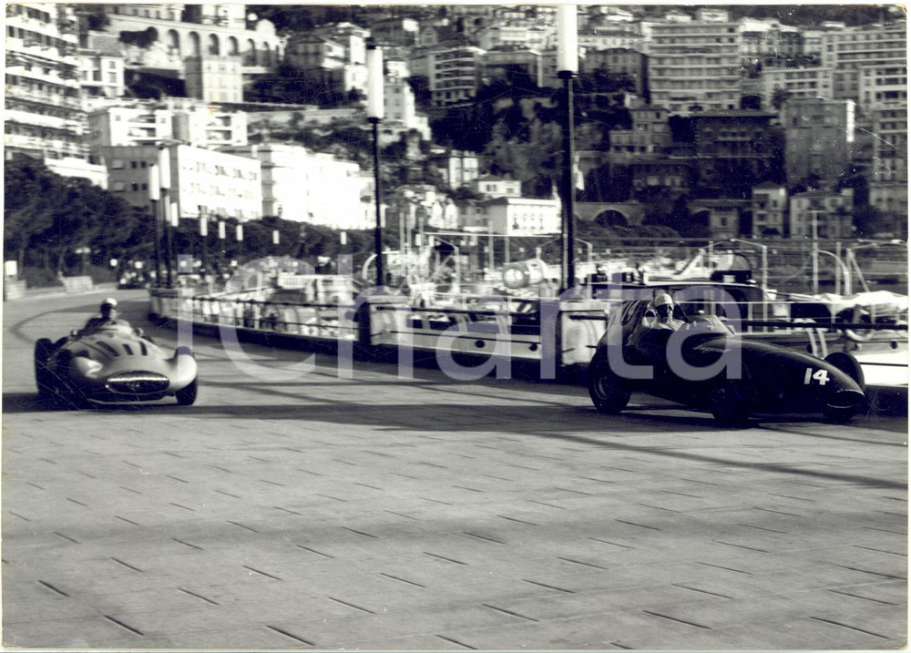 1956 Prove GP MONTECARLO F1 Robert MANZON e Maurice TRINTIGNANT su VANWALL