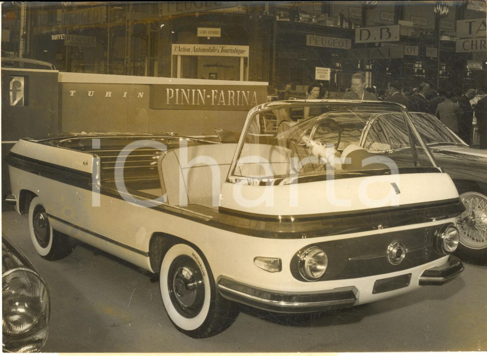 1956 PARIS Salon de l'Auto - La nuova FIAT 600 MULTIPLA - Foto 18x13 cm