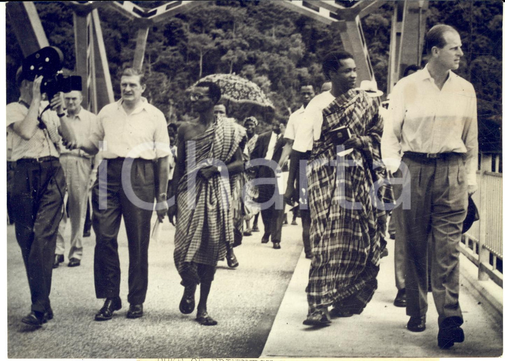 1959 ADOMI BRIDGE (GHANA) Duke Philip of Edinburgh during his visit *Photo