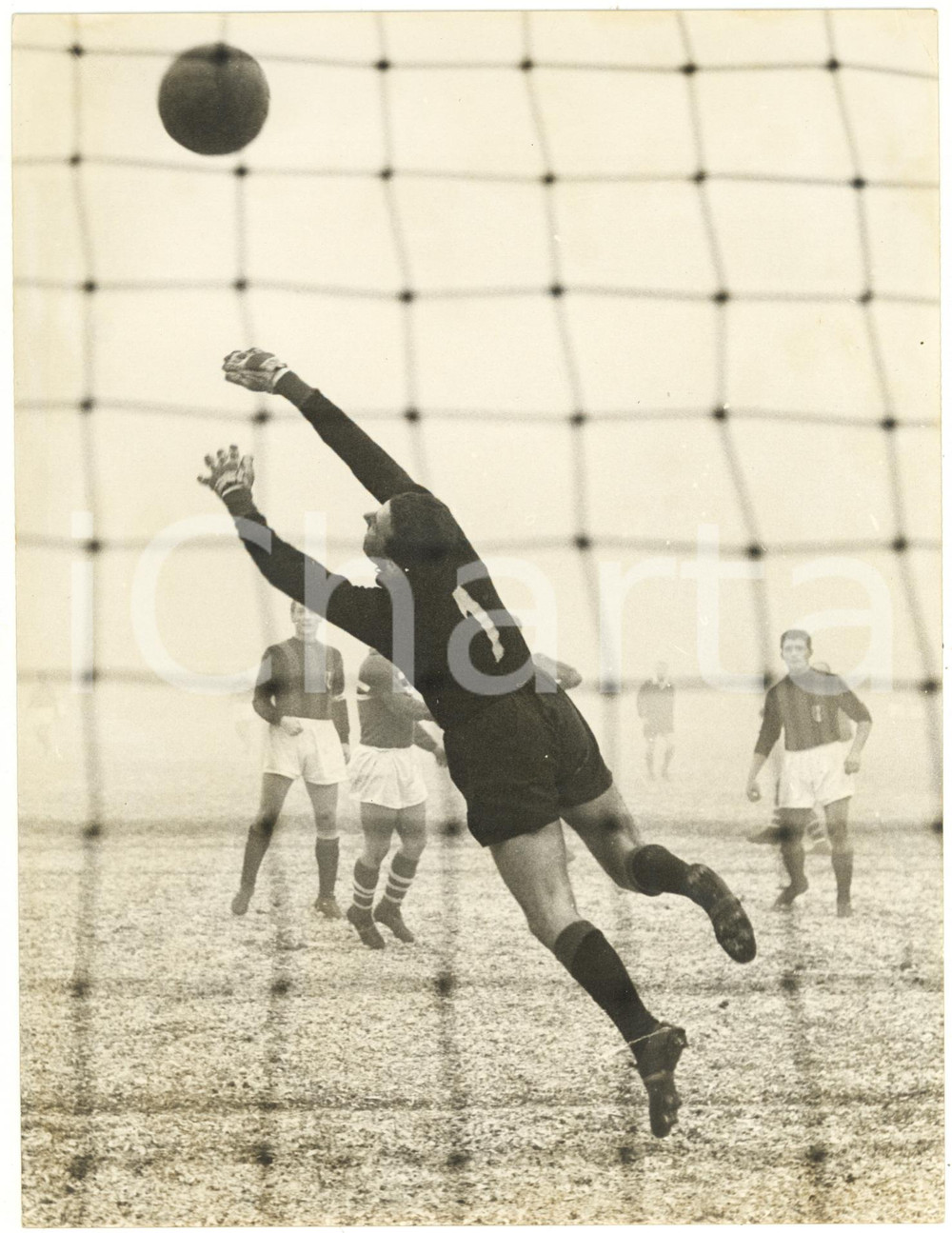 1959 MILANO CALCIO Milan-Sampdoria 4-0 - Traversa della Sampdoria *Foto 18x24 cm